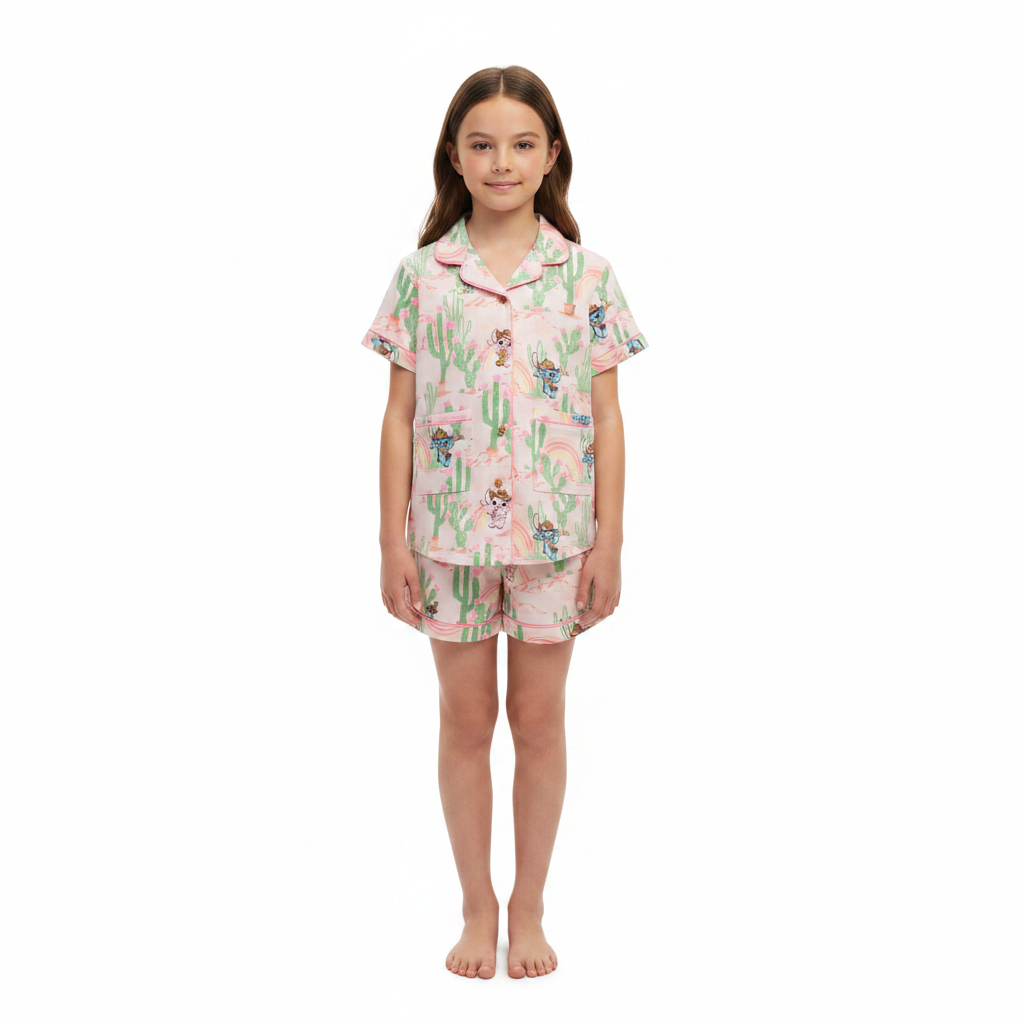 LILO & STITCH Cactus Button Up Pyjama Set