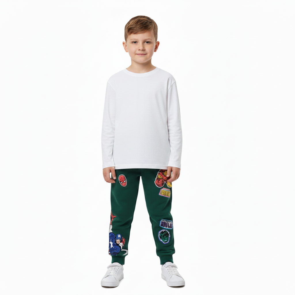 MARVEL COMICS Green Trackpants