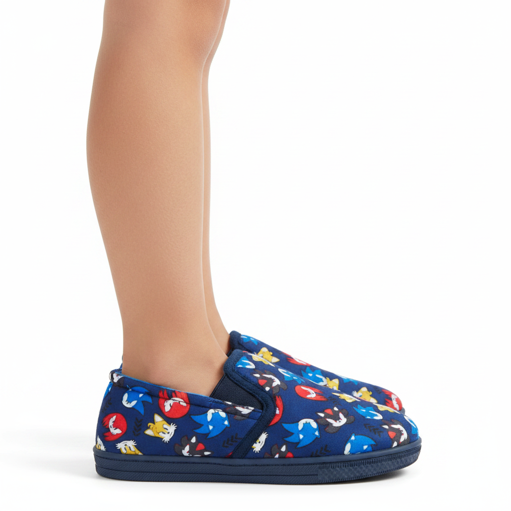 SONIC THE HEDGEHOG Navy Slippers