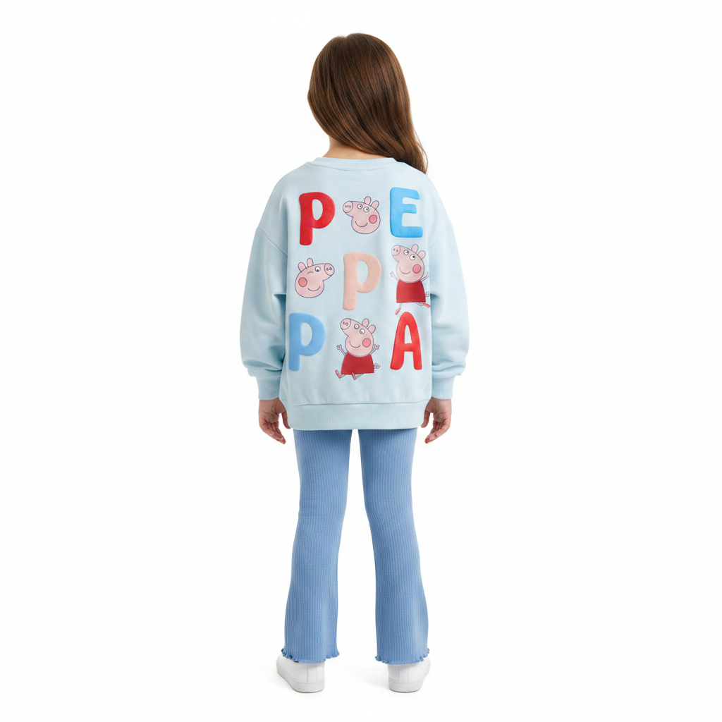 PEPPA PIG Blue Sweatshirt & Flared Leggings Set