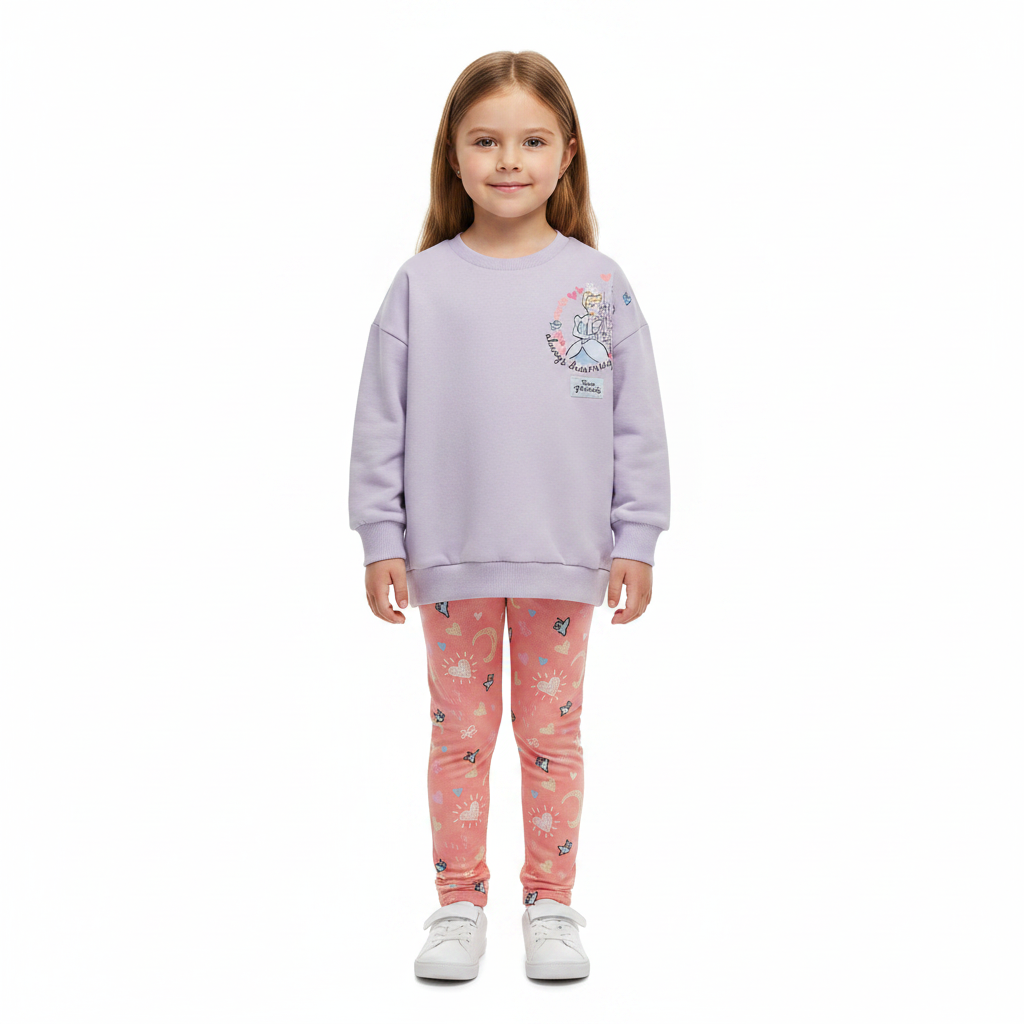 DISNEY PRINCESS Cinderella Sweatshirt & Leggings Set