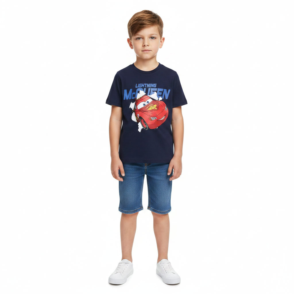 Disney Cars | Navy T-Shirt | Little Gecko