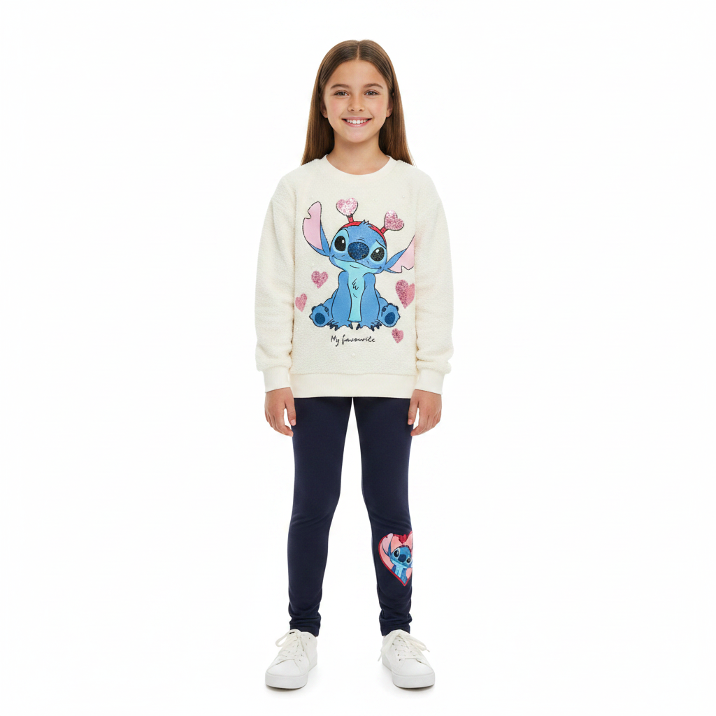 LILO & STITCH Cream Sweatshirt & Leggings Set
