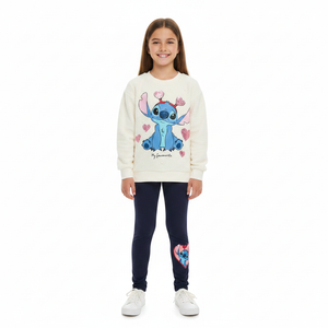 LILO & STITCH Cream Sweatshirt & Leggings Set