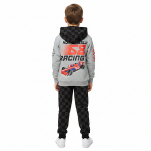 HOT WHEELS Grey Hooded Sweatshirt & Trackpants Set