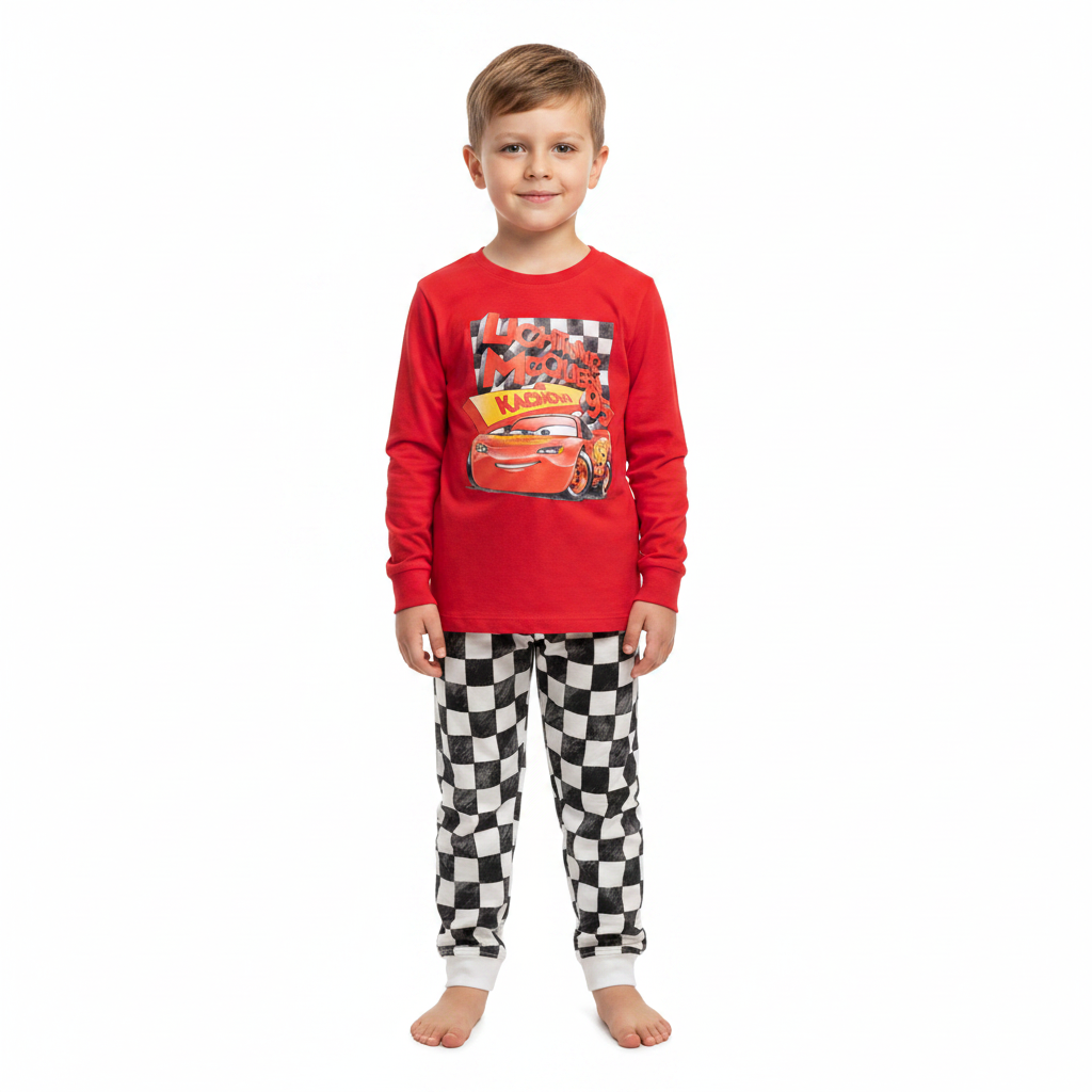 DISNEY CARS Red Checkered Pyjama Set