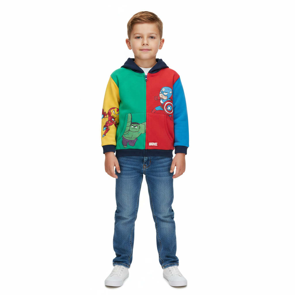 MARVEL COMICS Hooded Zip Up Jacket
