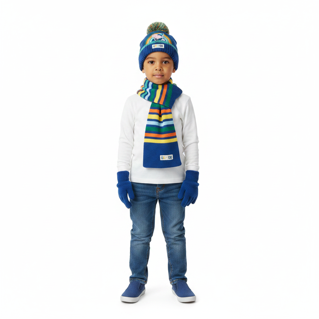 George Pig | Beanie, Scarf & Gloves Set | Little Gecko