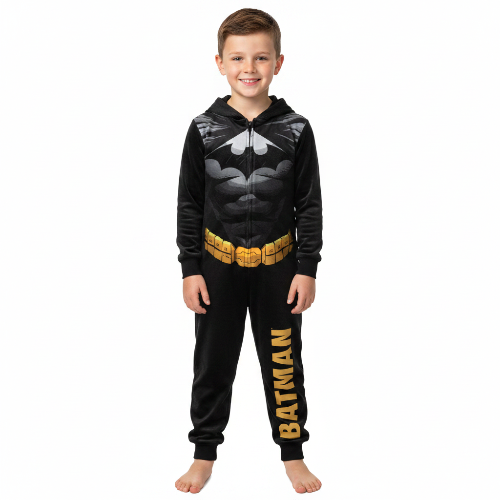 BATMAN Black Velour All-In-One