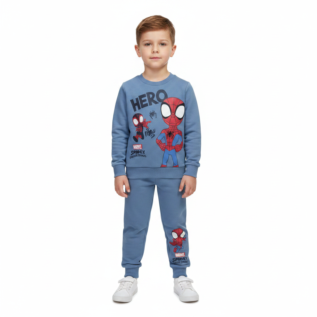 Spiderman | Blue Sweatshirt & Trackpants Set | Little Gecko