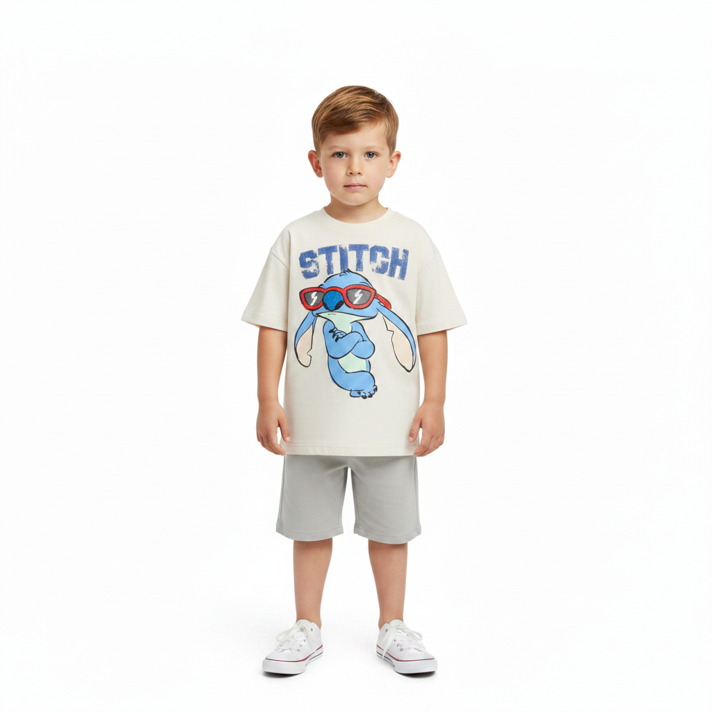 Lilo & Stitch | Grey T-Shirt | Little Gecko