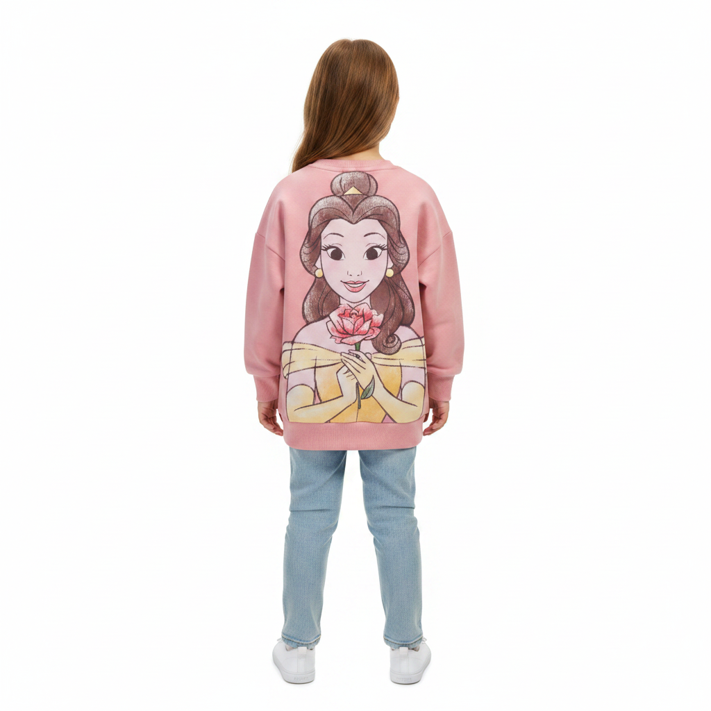 DISNEY PRINCESS Pink Belle Sweatshirt