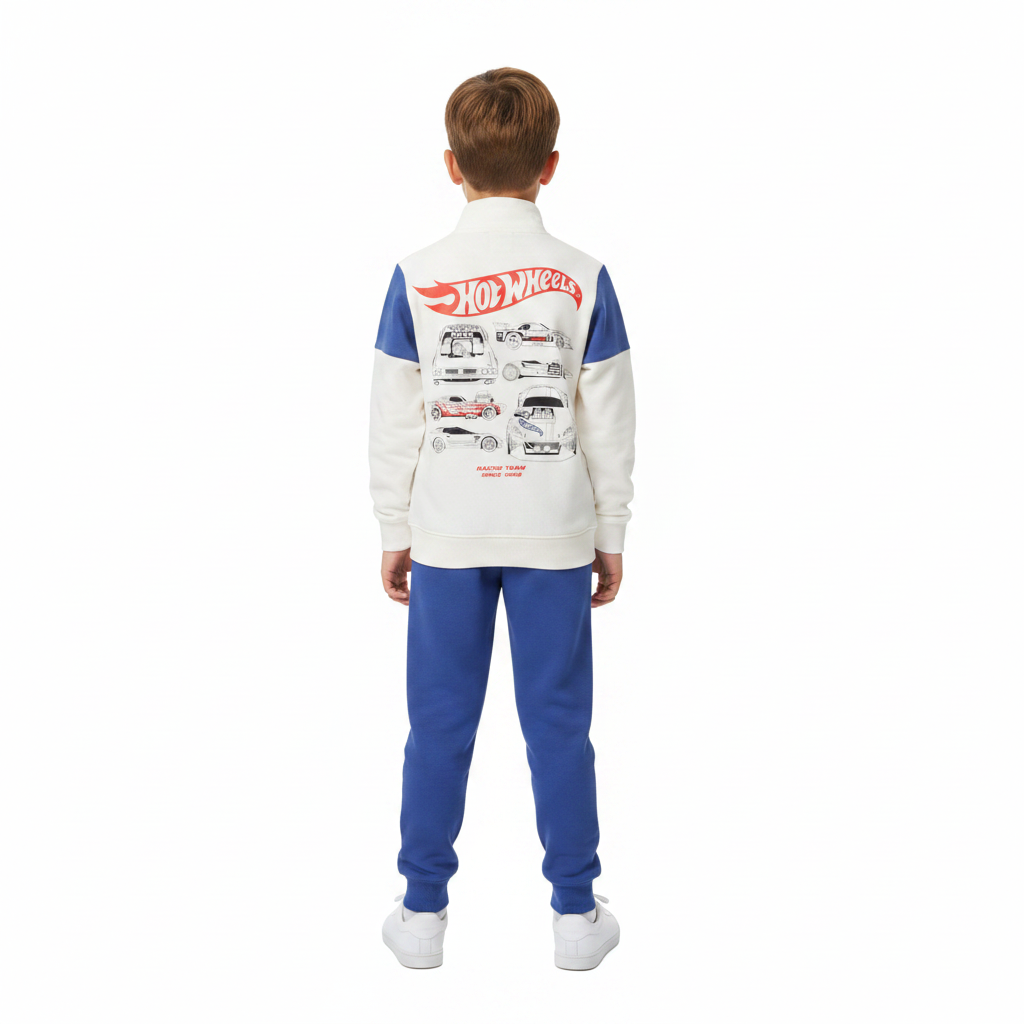 HOT WHEELS Blue/White Sweatshirt & Trackpants Set