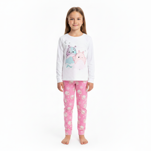 SQUISHMALLOWS Pink/White Pyjama Set
