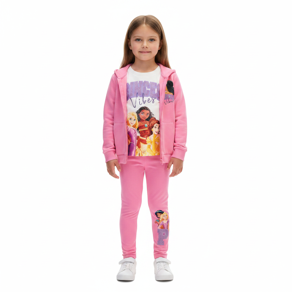 Disney Princess | Jacket, T-Shirt & Leggings Set | Little Gecko