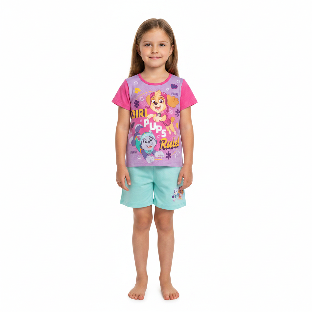 Paw Patrol | Girl Pups Rule Shortie Pyjamas | Little Gecko
