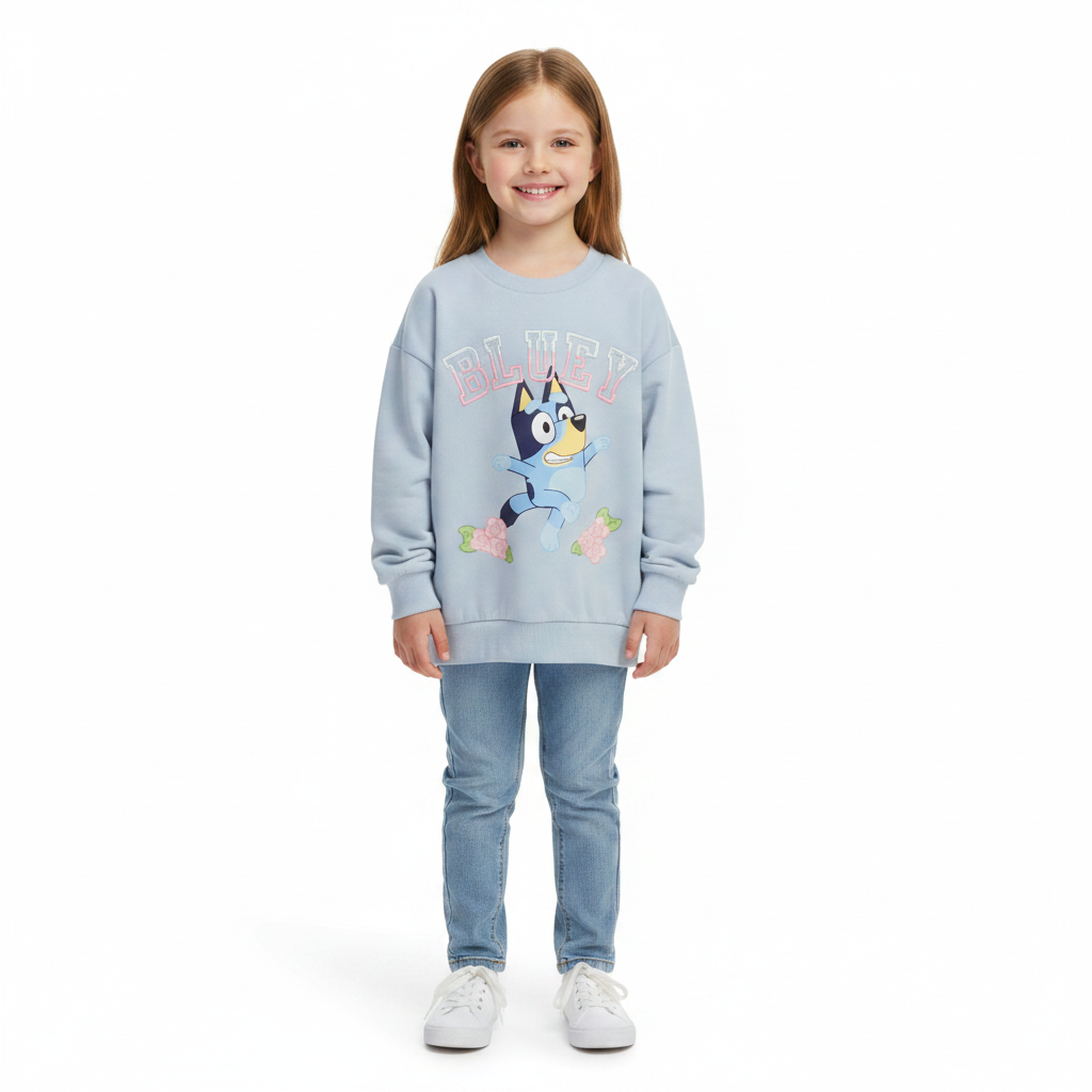 BLUEY Blue Flower Sweatshirt
