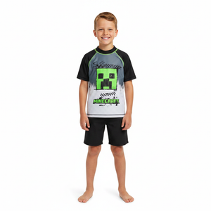 MINECRAFT Creeper Rashie Swim Top
