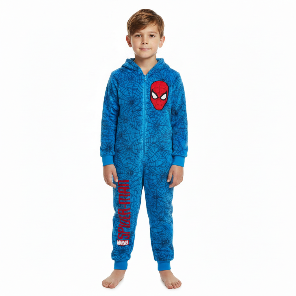 SPIDERMAN Blue Fleece All-In-One