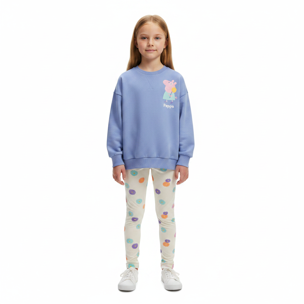 PEPPA PIG Blue Sweatshirt & Leggings Set