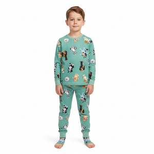 BLUEY Green Velour Pyjama & Sock Set