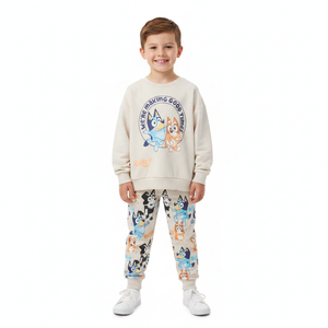 BLUEY Beige Sweatshirt & Trackpants Set
