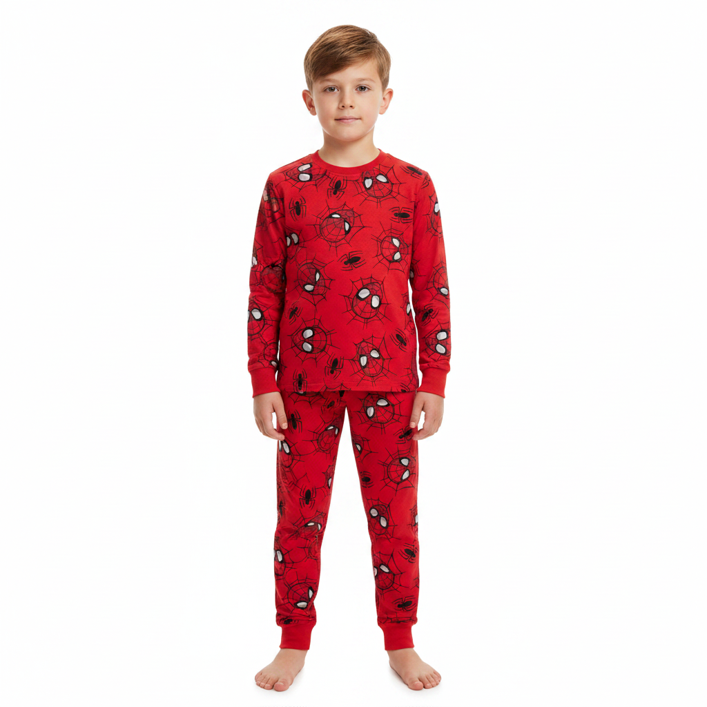 Spiderman | Red All Over Print Pyjamas | Little Gecko