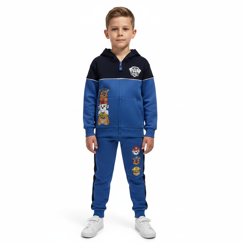 Paw Patrol | Blue Hooded Zip Up Jacket & Trackpants Set | Little Gecko
