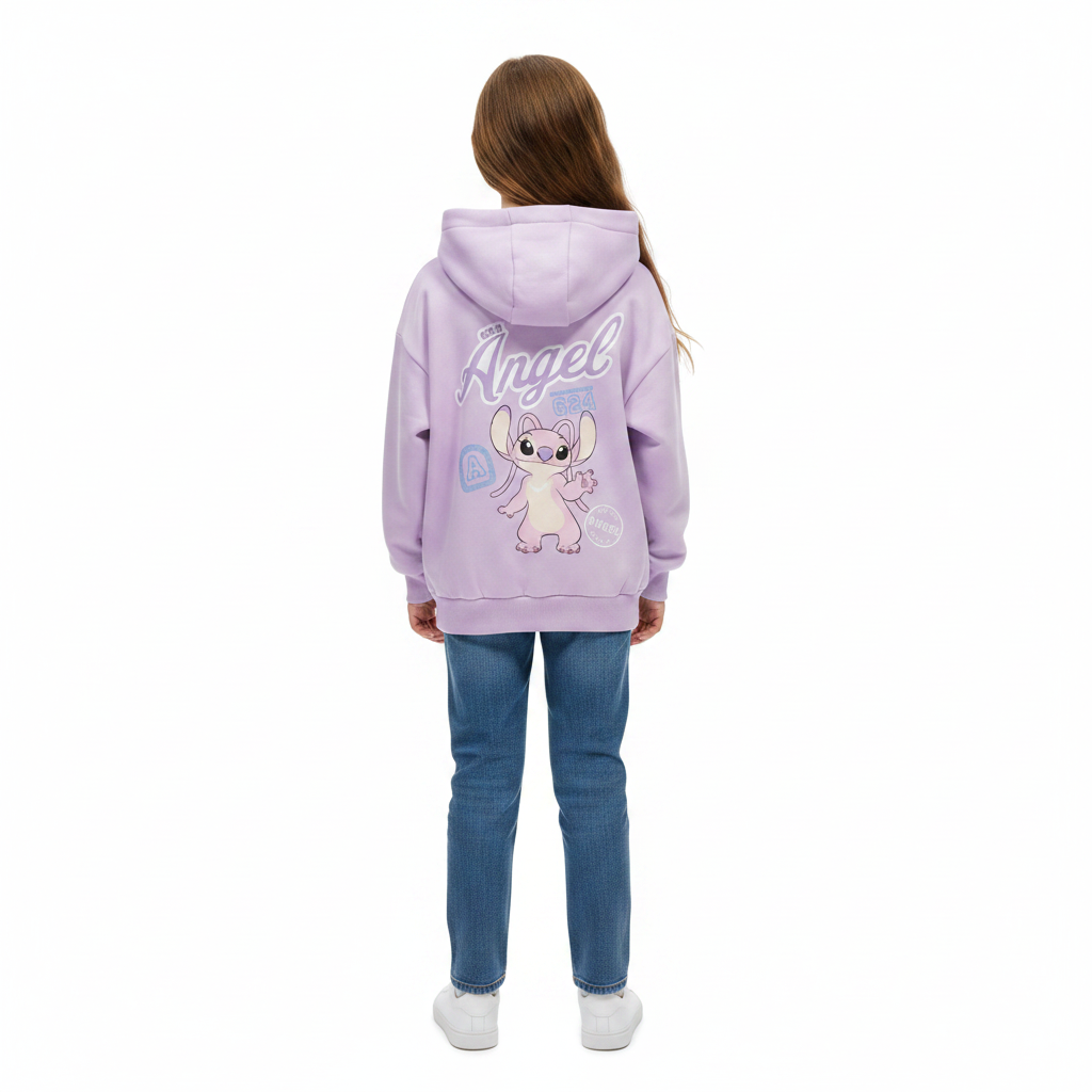 LILO & STITCH Lilac Angel Hooded Sweatshirt