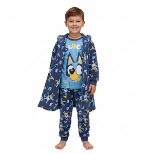 BLUEY Blue Dressing Gown & Pyjama Set