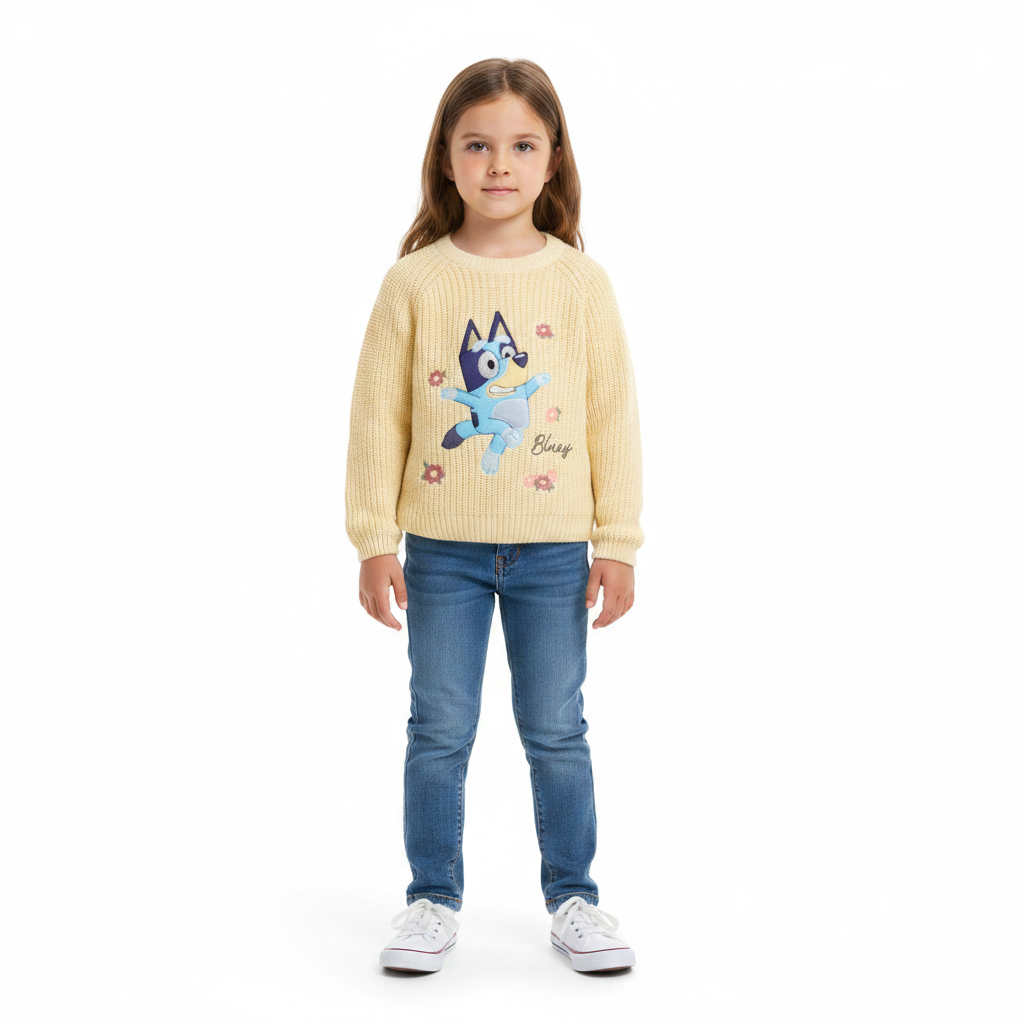 BLUEY Yellow Knitted Jumper