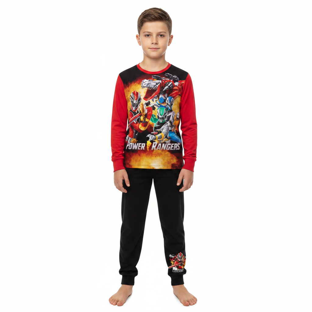 Power Rangers | Red/Black Pyjamas | Little Gecko