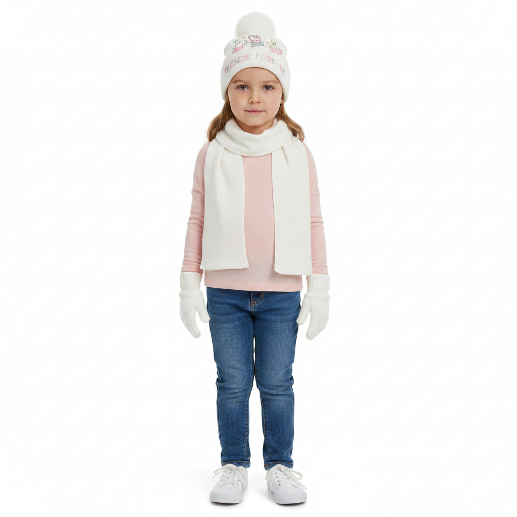 Peppa Pig | Beanie, Scarf & Gloves Set | Little Gecko
