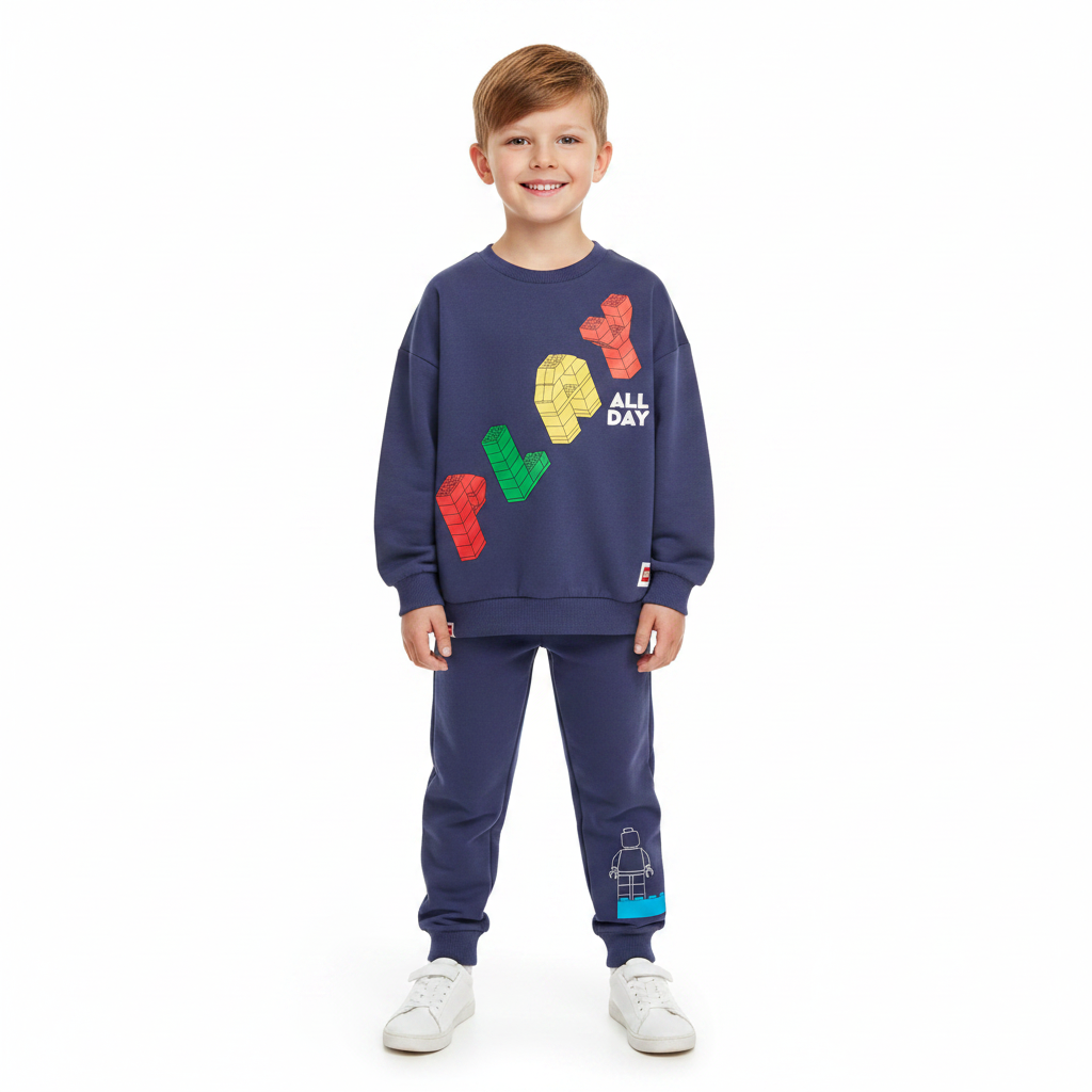 Lego | Blue Sweatshirt & Trackpants Set | Little Gecko