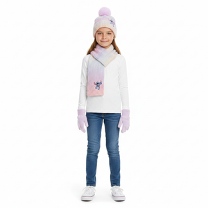 LILO & STITCH Ombre Beanie, Scarf & Gloves Set