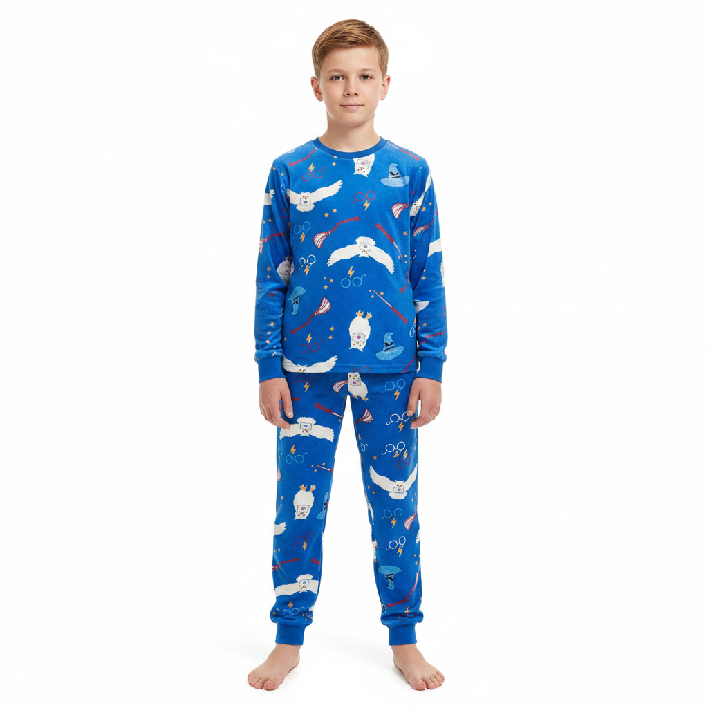 HARRY POTTER Blue Velour Pyjama Set