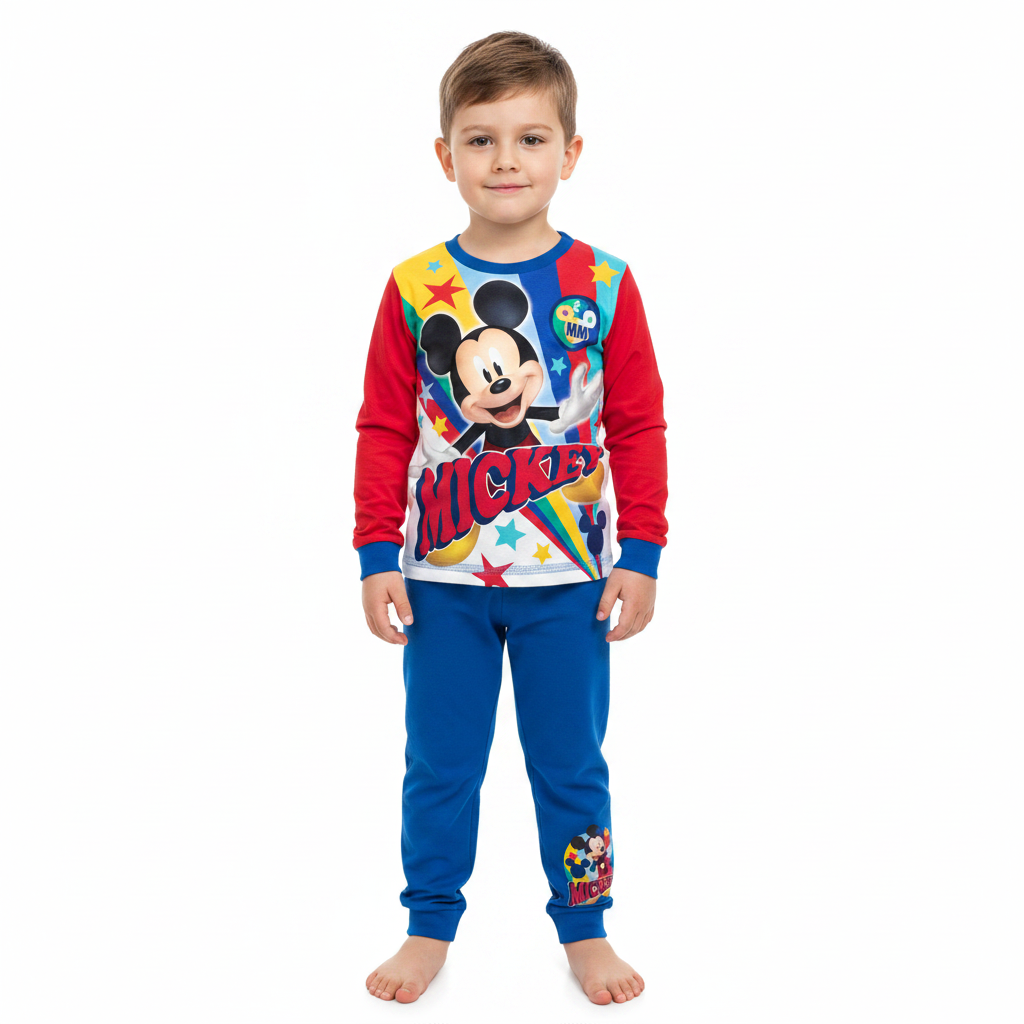 Mickey Mouse | Red/Blue Pyjamas | Little Gecko