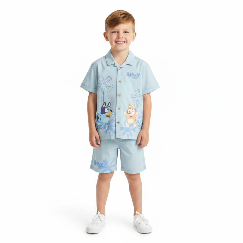 Bluey | Bluey & Bingo Shirt & Shorts Set | Little Gecko
