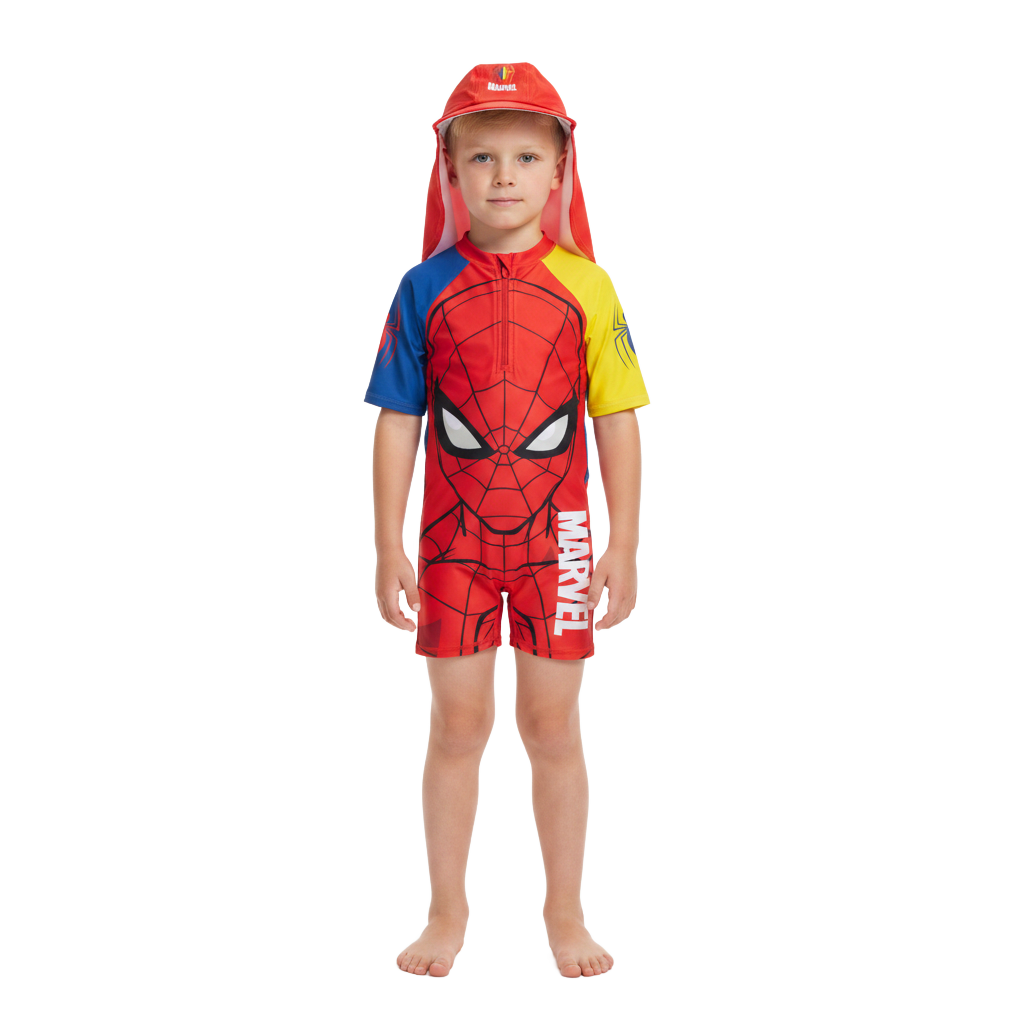 SPIDERMAN Sunsuit & Hat Set