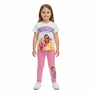 DISNEY PRINCESS Jacket, T-Shirt & Leggings Set