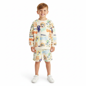 BLUEY Cream Sweatshirt & Shorts Set