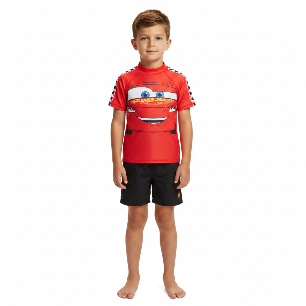 DISNEY CARS 2 Pack Rashie Swim Tops