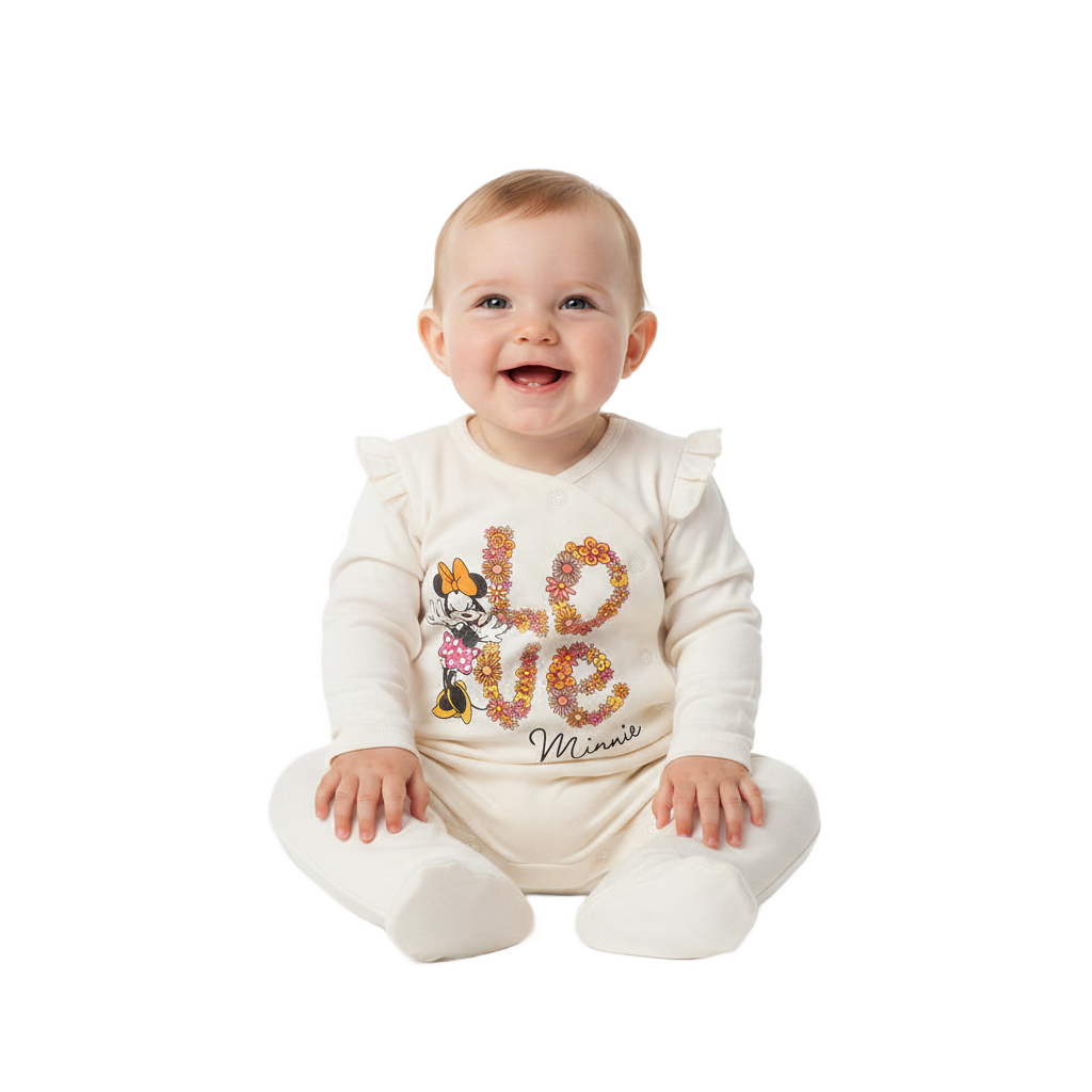 MINNIE MOUSE Cream Sleepsuit