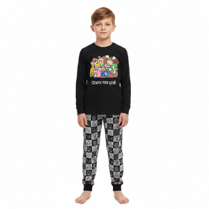 SUPER MARIO Black Pyjama Set