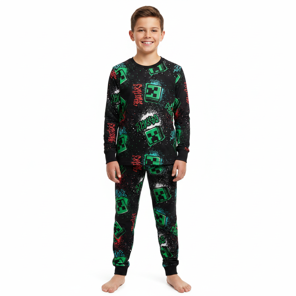 MINECRAFT Black Pyjama Set