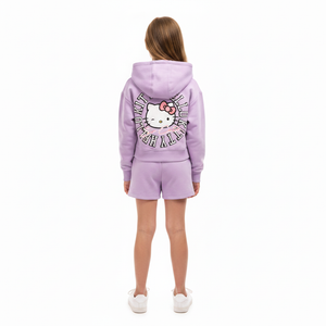HELLO KITTY Hooded Zip Up Jacket & Shorts Set