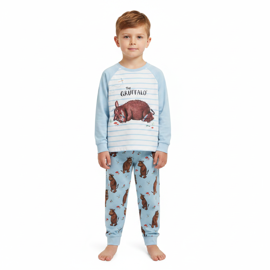 The Gruffalo | Blue Striped Pyjama Set | Little Gecko