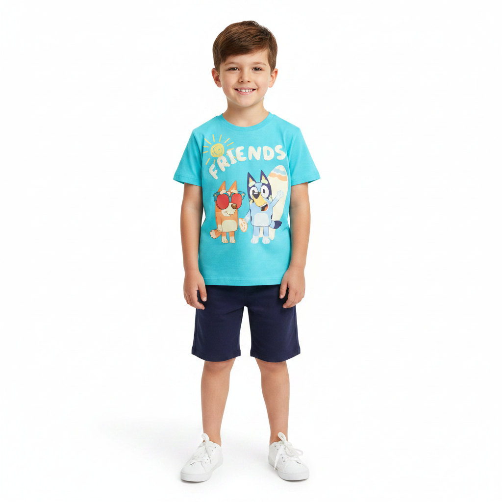 Bluey | All Over Print Sweatshirt & Shorts Set | Little Gecko