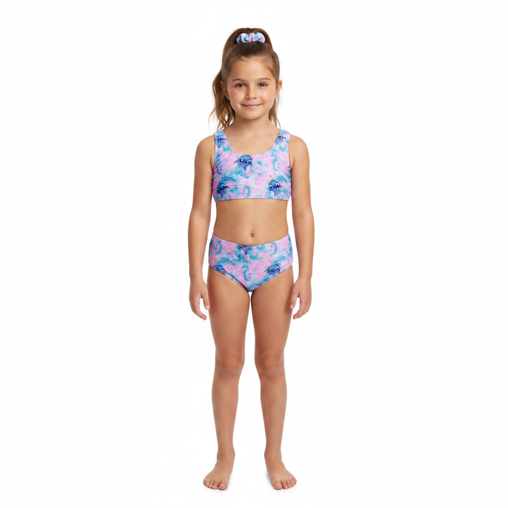 Lilo & Stitch | Tie Dye Swimsuit & Scrunchie Set | Little Gecko