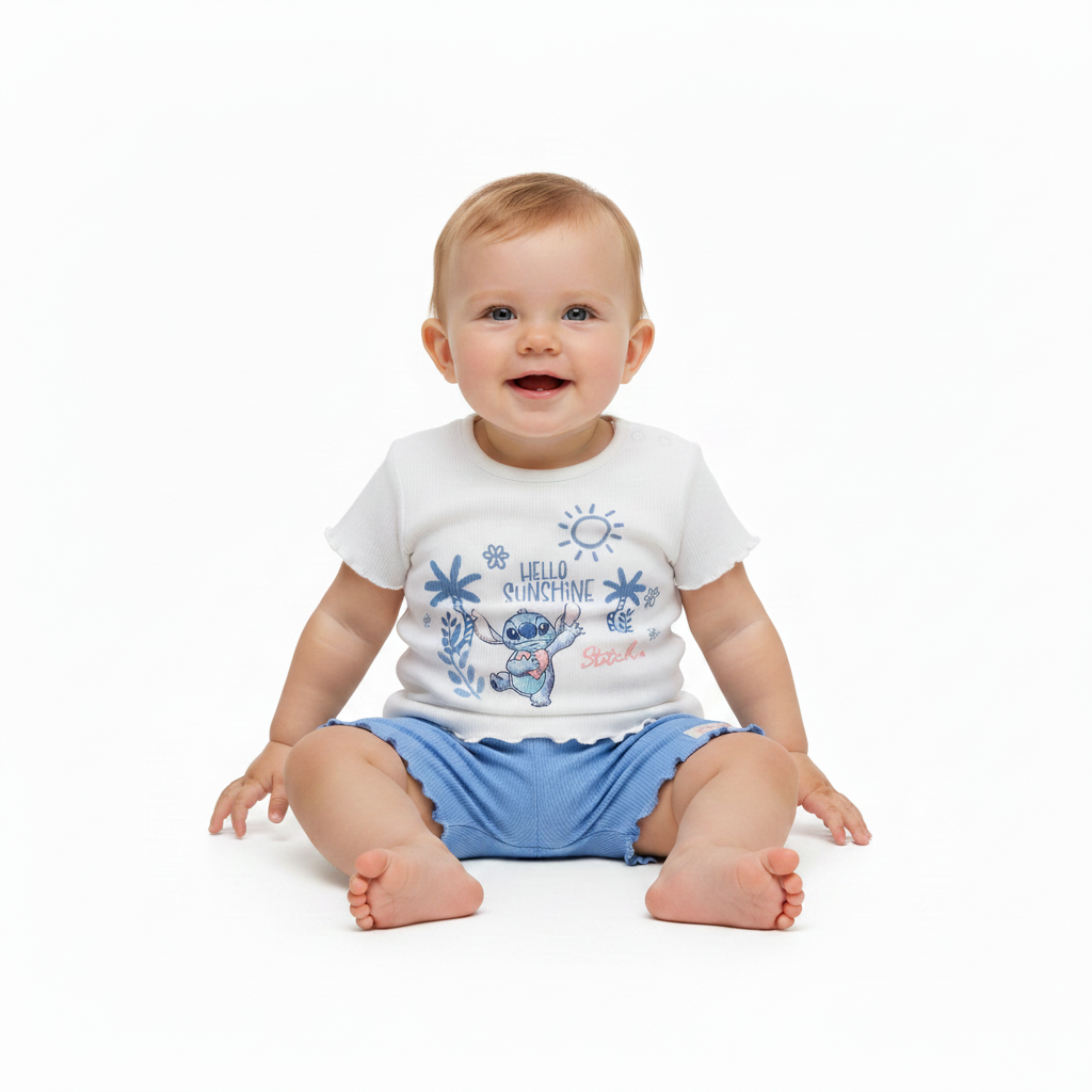 Lilo & Stitch | Hello Sunshine T-Shirt & Shorts Set | Little Gecko